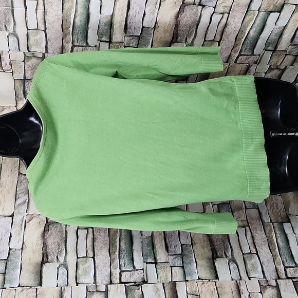 Ann Taylor Factory Store Lime Green Button Front Cardigan - Medium - Picture 6 of 7